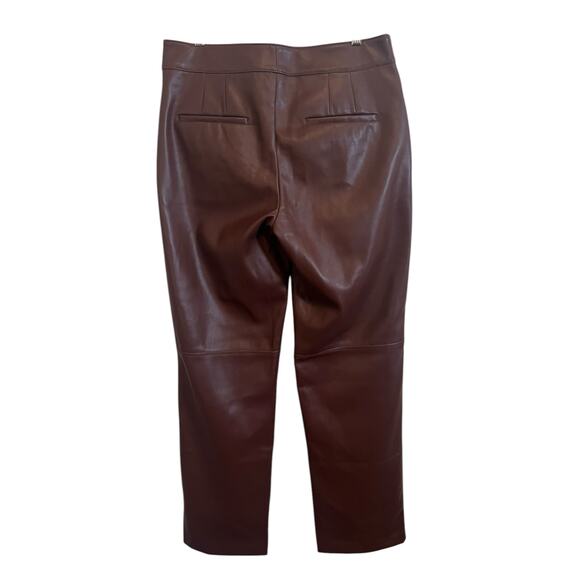 BANANA REPUBLIC FAUX VEGAN LEATHER WOMENS TROUSERS PANTS - Picture 2 of 9